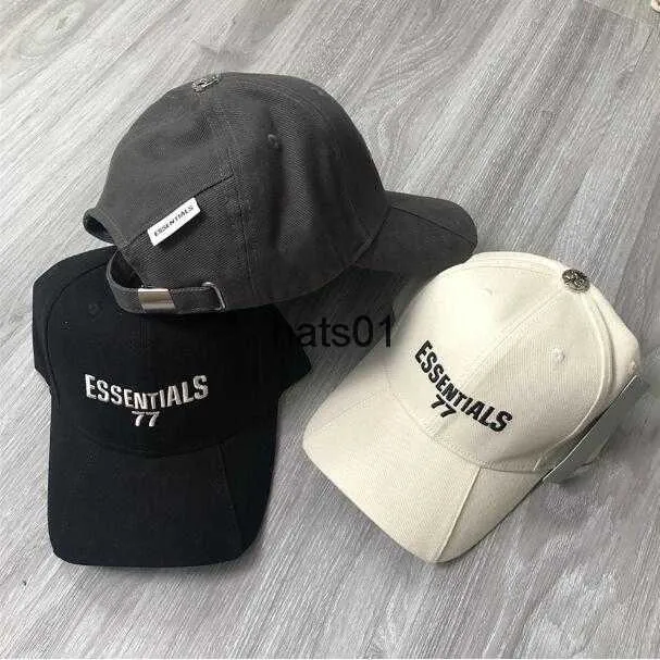 Высокая версия Double Thread High Street Ess Hardtop Baseball Cap European и American Fashion вышитая солнцезащитная кепка