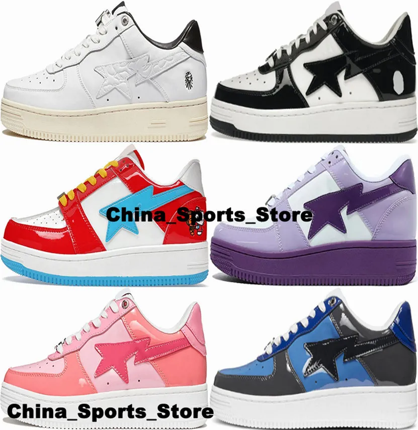 Baskets A Baignade Ape BapeSta Low Us12 Chaussures Taille 12 Hommes Casual Us 12 Gym Formateurs Designer Eur 46 Femmes Chaussures Camo Combo Rose Jaune Running Tennis Zapatos