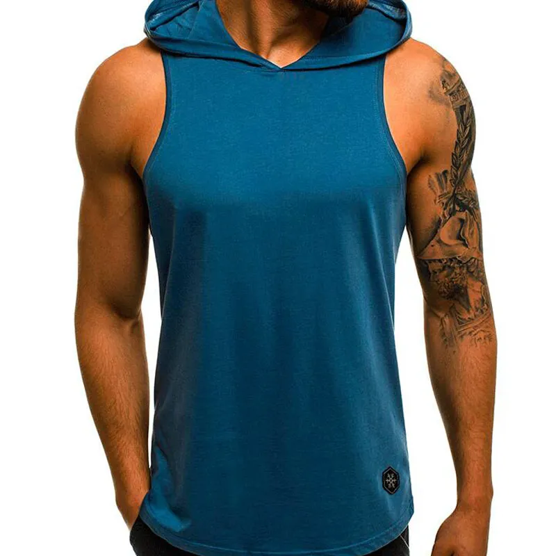 Gymnases hommes vêtements musculation à capuche débardeur pour hommes été sans manches gilet blouson à capuche Fitness homme hauts