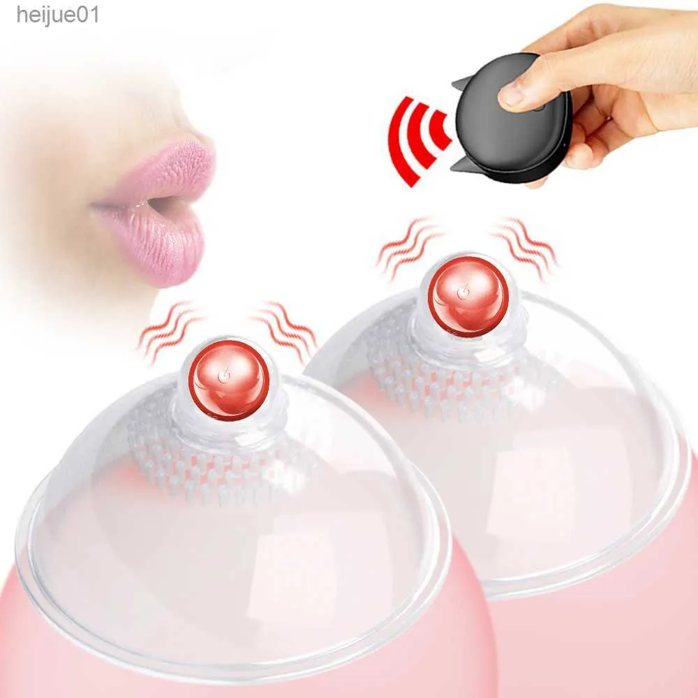 Electric Breast Pump Nipple Sucker Masage Tongue Lick Nipple Suction Cups Vibrator Breast Sex Toys for Woman Adult Toys Enlarg L230518