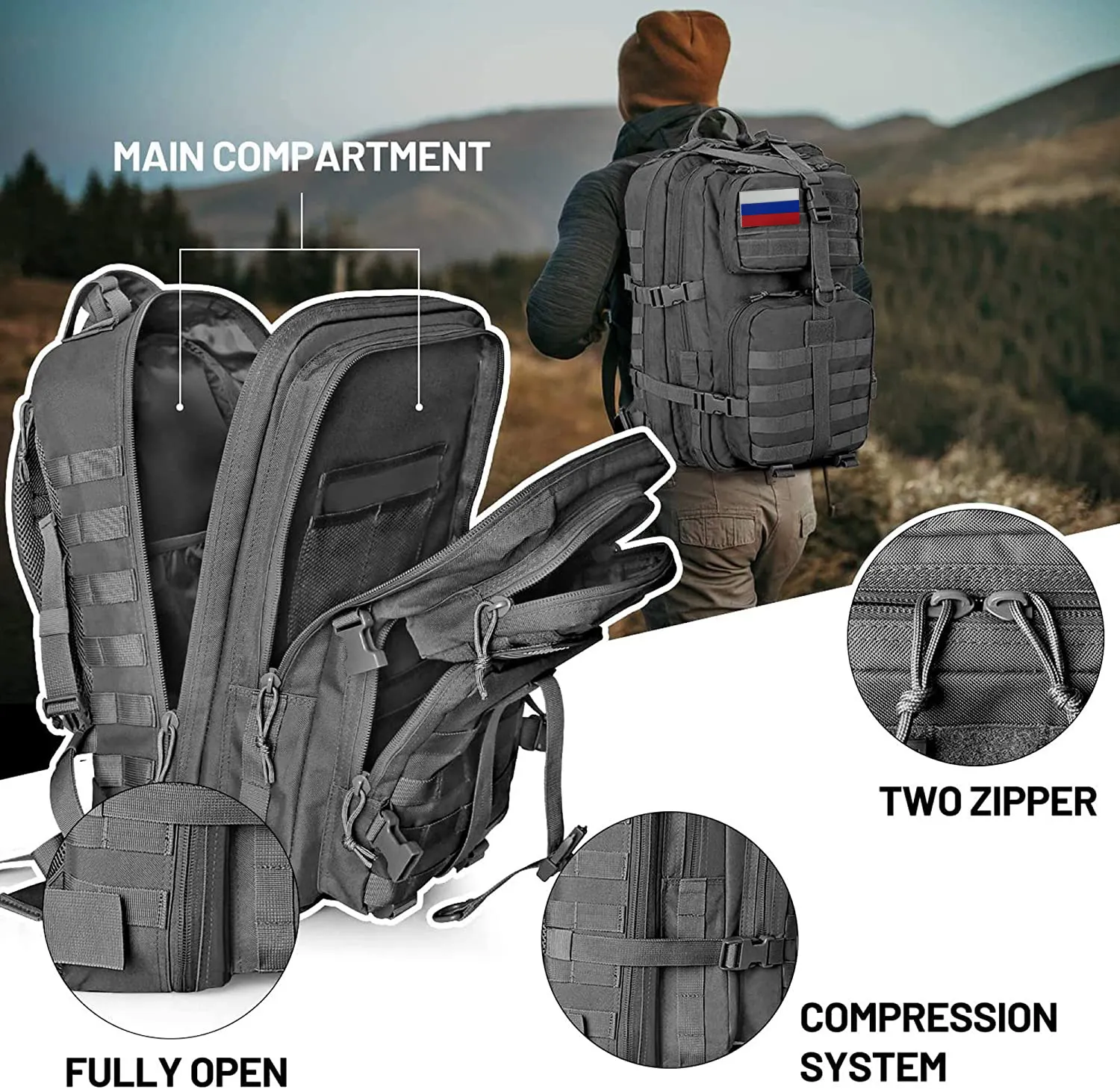 Outdoor Bags 50L Tactical Military Backpack Camping Trekking Fishing Bag  Waterproof Rucksacks Men Large Capacity Travel Hunting 230605 From Ren05,  $35.33