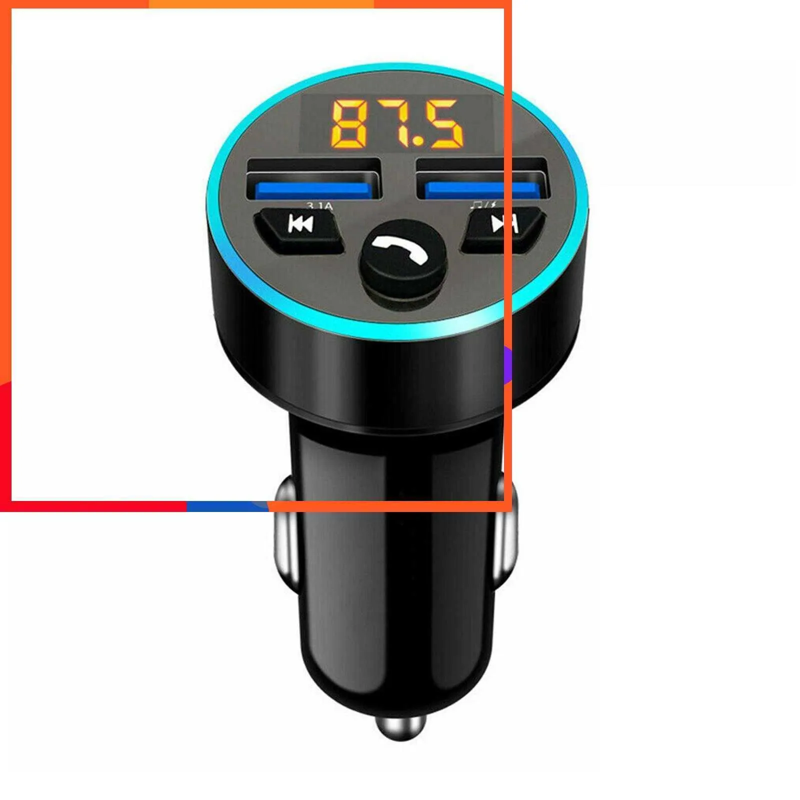 Nouveau chargeur de voiture transmetteur FM stéréo lecteur MP3 de voiture 3.1A chargeur de charge rapide Kit de voiture 5 mains libres modulateur FM USB double Bluetooth