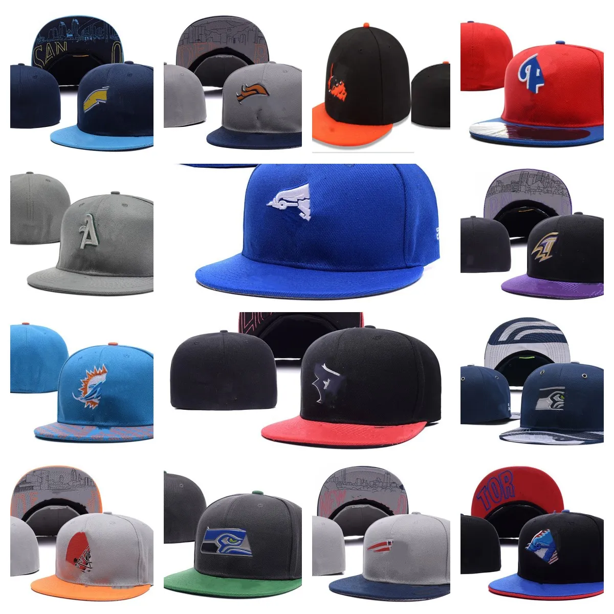 Getailleerde mutsen All Team Logo Borduurwerk Verstelbaar baskbal Designer Caps heren Buitensporten Katoen Snapbacks plat Gesloten Mutsen hoed flex sun Mesh cap maat 7-8 mix bestellen