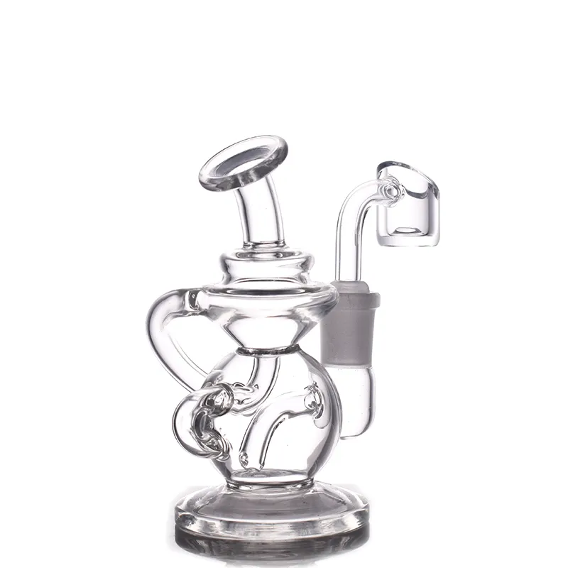 Atacado Reciclador Bong de vidro Tornado Cachimbos de água Oil Dab Rigs com Tubo de cera inebriante Bons coletores de cinzas Quartzo Banger Tubo queimador de óleo de vidro masculino mais barato