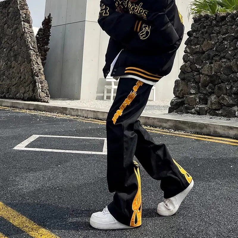 Harajuku Flared Goth bell pants jeans with Fried Street