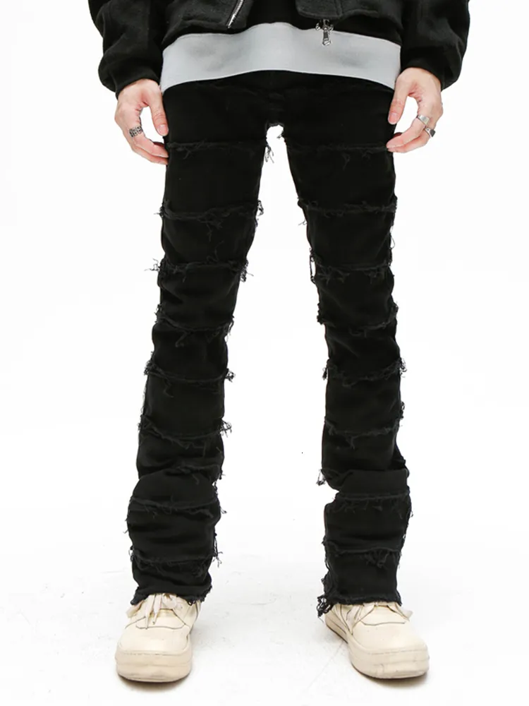 Męskie dżinsy liu su sching mężczyzn moda hip hop street odzież powolne spodnie podróżne słynne marka projektantów mężczyzn odzieży 230606