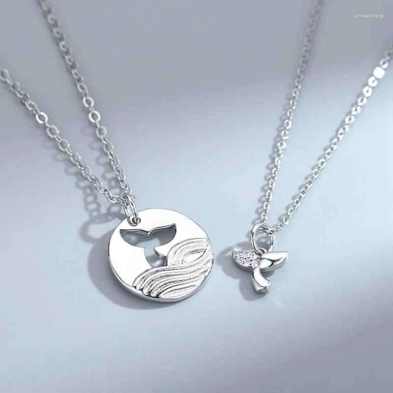 Pendentif Colliers À La Mode Femmes Baleine Collier BlueTail Poisson Nautique Sautoirs Charme Unisexe Amoureux Couples Bijoux Mode Cadeau Accessoires