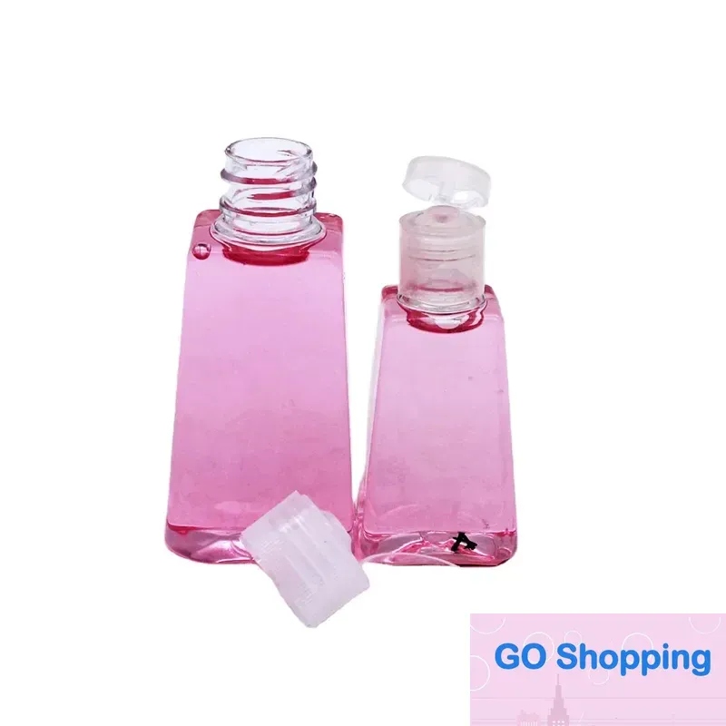 30 ml 60 ml PET Plastflaska med Flip Cap tomma handrensningsflaskor påfyllningsbar kosmetisk behållare för Lotion Classic