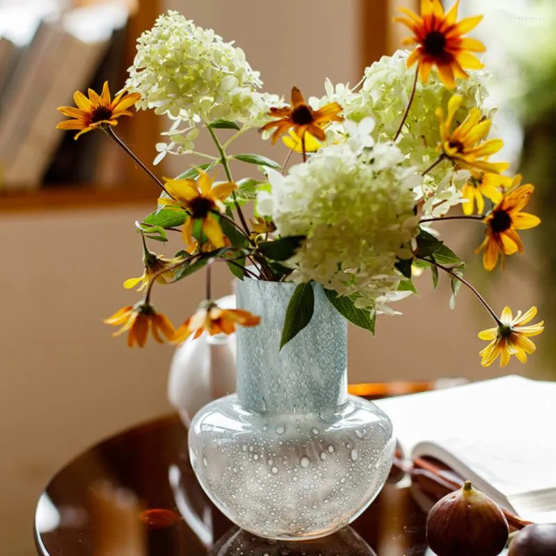 Vasen Handgefertigte Kunstglasvase Licht Luxus Wohnzimmer Esstisch Weiche Dekoration Blumenarrangement Utensilien Morandi