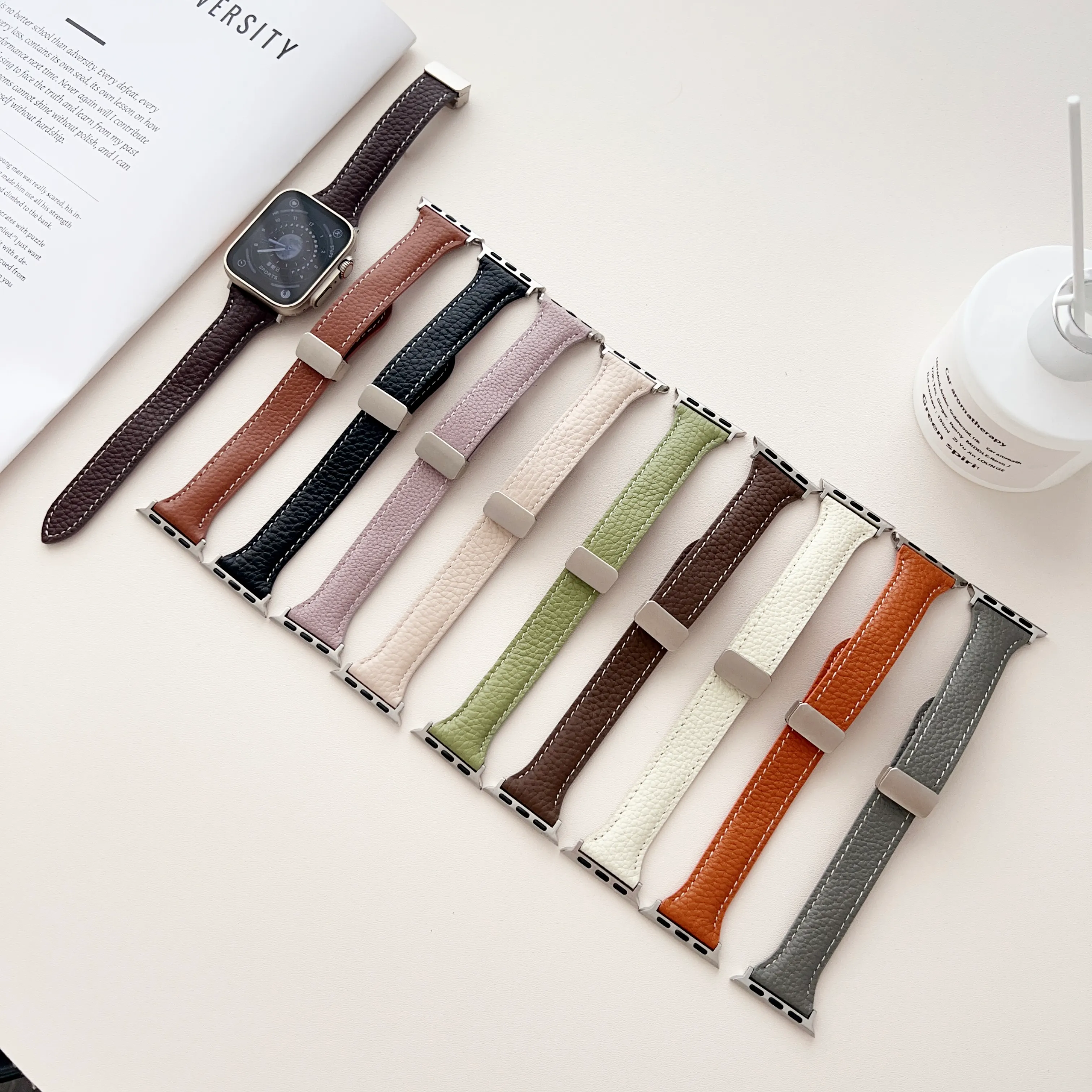 Luxury Folding Clasp Band For Apple Watch 8/7/6/5/4/3/2/SE
