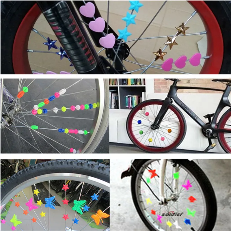Bike Spokes Colorful Safety Kids Clip Bicycle Round Multi Color