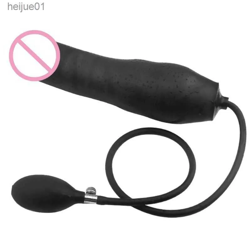 Plug anale in silicone Dildo gonfiabile Butt Barella Pompa Massaggiatore espandibile Giocattolo del sesso per donna Uomo L230518