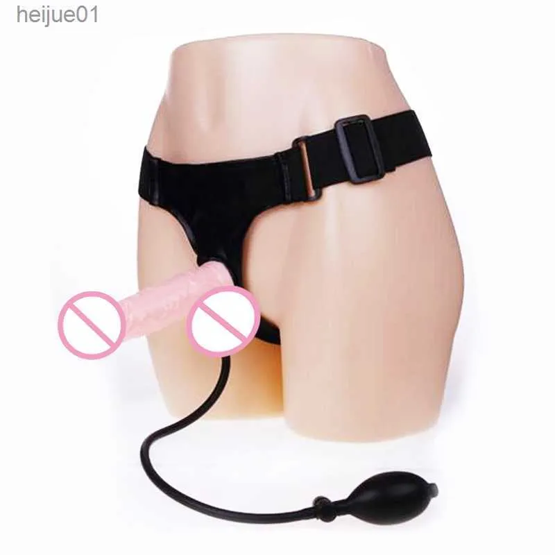 Prodotti del sesso Dildo Lesbiche Strapon Harness Dildo gonfiabile Pompa Pene Strap On Masturbazione Giocattoli del sesso Per donna Giocattoli per adulti L230518