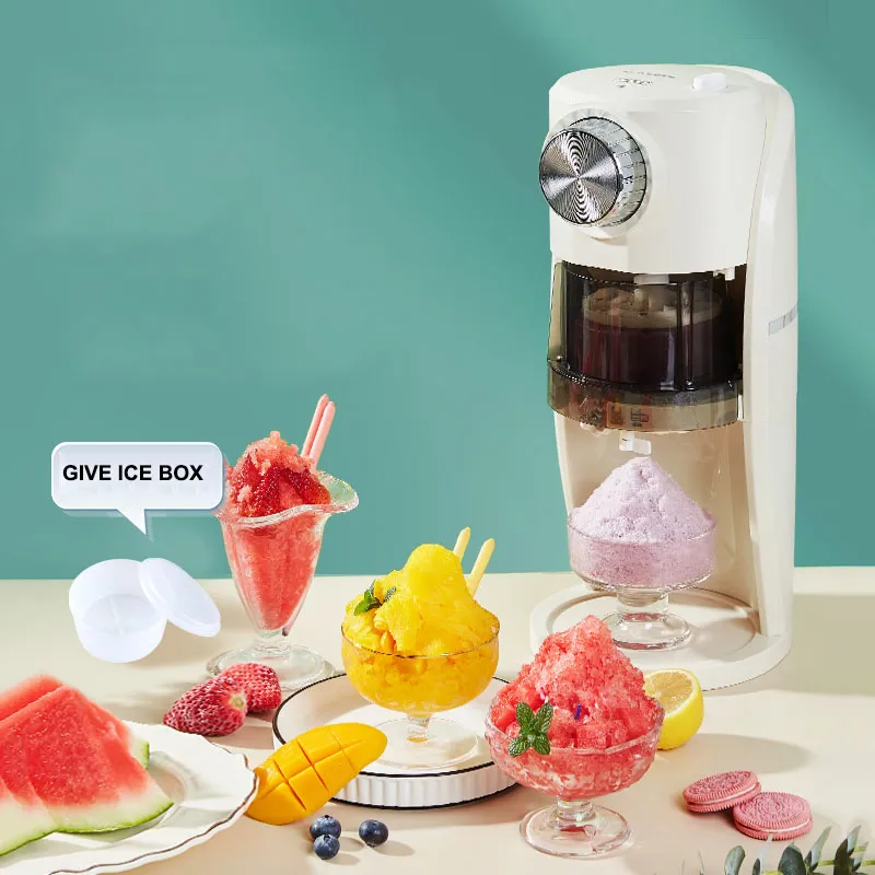 Hushåll Small Electric Snowflake Ice Machine Ice Breaker Automatisk Sand Ice Continuous Ice Machine Mini Ice Shavers Chopper