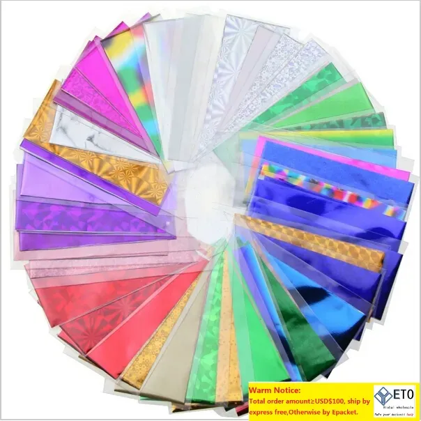 48 Sheet Mix Color Transfer Foil Art Star Design Klistermärke DECAL FÖR POLCH CARE DIY UNIVERSE NAIL ART DECORETET