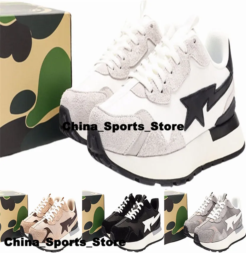 Bapesta sneakers skor en badning apa roadsta express storlek 12 herr kvinnor designer casual US12 kör 46 tränare US 12 Big Size Black Kid Tennis Zapatos Fashion