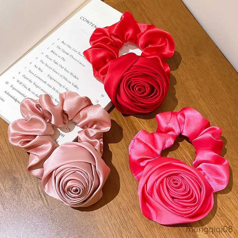 Altro stile Rose Flower Hair Fasce per capelli da donna Porta cravatte per capelli Head Rope Headwear