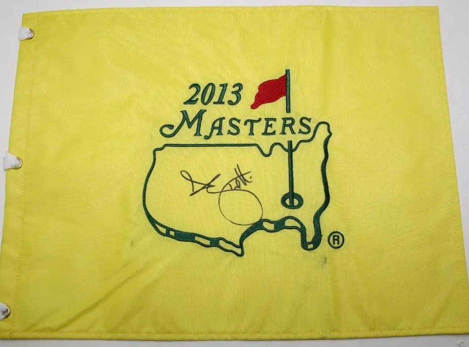 Adam Scott Autograferad signerad signatur Auto Collectible Masters Open Golf Pin Flag