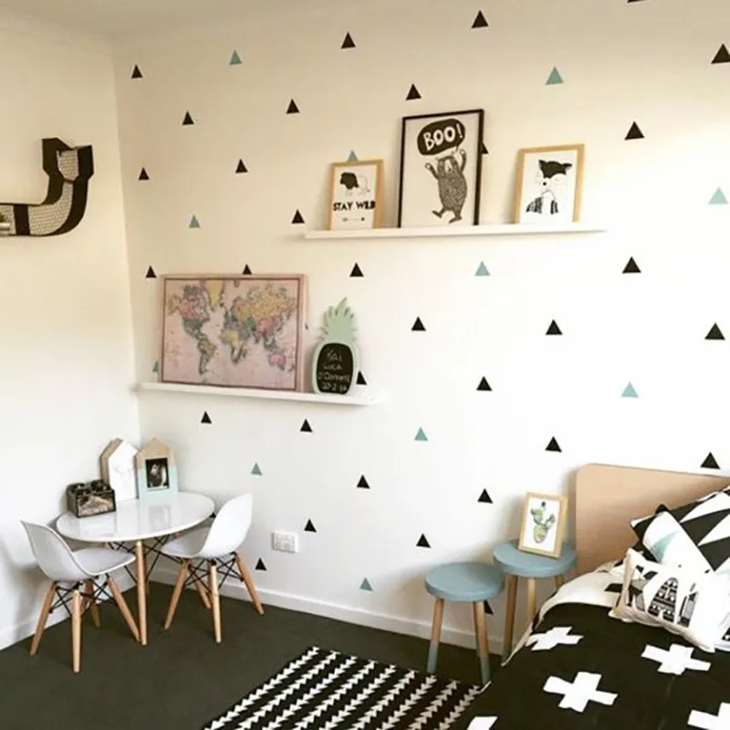 Bébé Garçon Chambre Petits Triangles Sticker Mural Pour Chambre D'enfants Autocollants Décoratifs Enfants Chambre Pépinière Sticker Autocollants