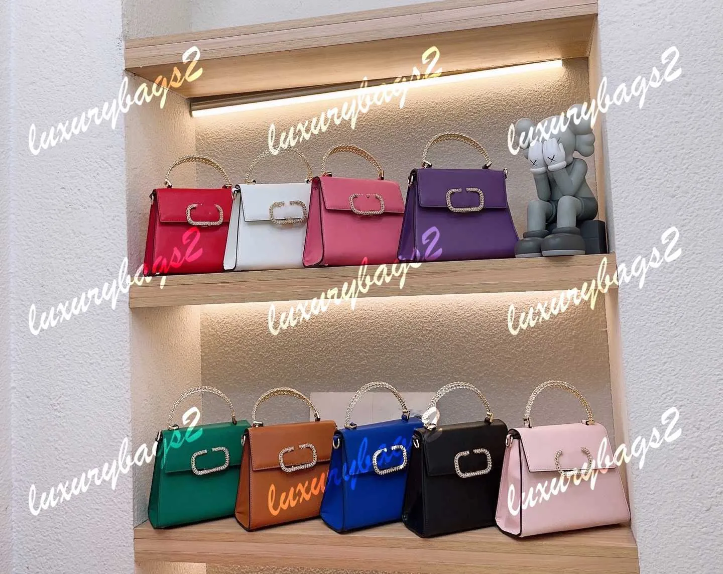 VSLING Crossbody Luxurys Bags Bags Bag Counter Counter Bag مع Diamonds Presacters Presacters Handbag 22cm Women Purse