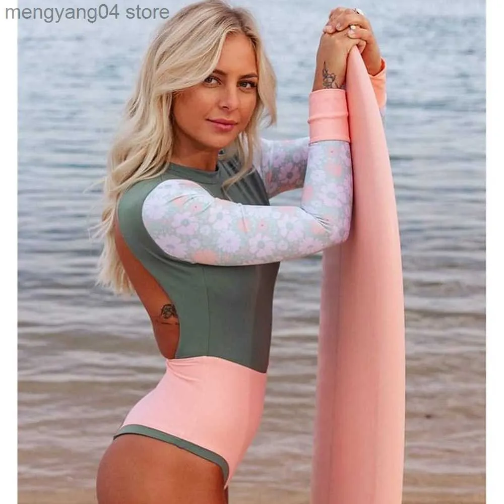 Womens Swimwear One Piece Swimsuit Women Sport Swimwear Monokinis Rash  Guards Surfing Suit Female Open Back Fitness Beach Bathing Suit T230606  From 9,63 €