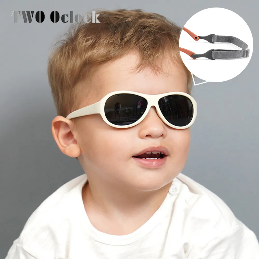 Sonnenbrille 0–2 Jahre, flexibel, weich, für Babys und Kinder, polarisiert, UV-Schutz, Sonnenschutz, für Mädchen, Jungen, Kleinkinder, Sonnenbrille mit Riemen, Halsband, 230606