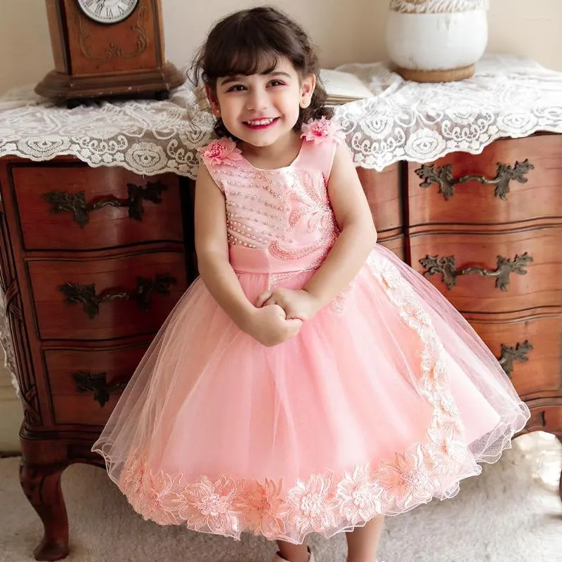 Tutu Princess Ball Gown Lace Tulle Baby 1st Birthday Party Wedding Flo -  Princessly