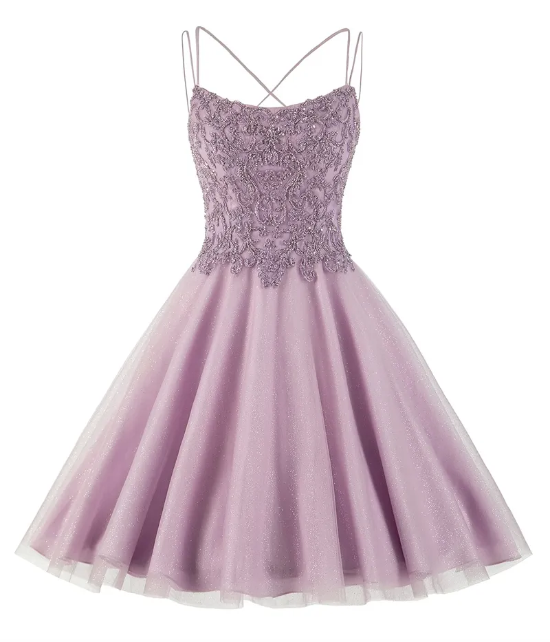 Short Homecoming Dresses Strapless Spaghetti Crystal Embellished Backless  Lace-up A-Line Mini Party Gowns Plus Size 42 from Dhgate Homecoming Dresses  - price 80.41