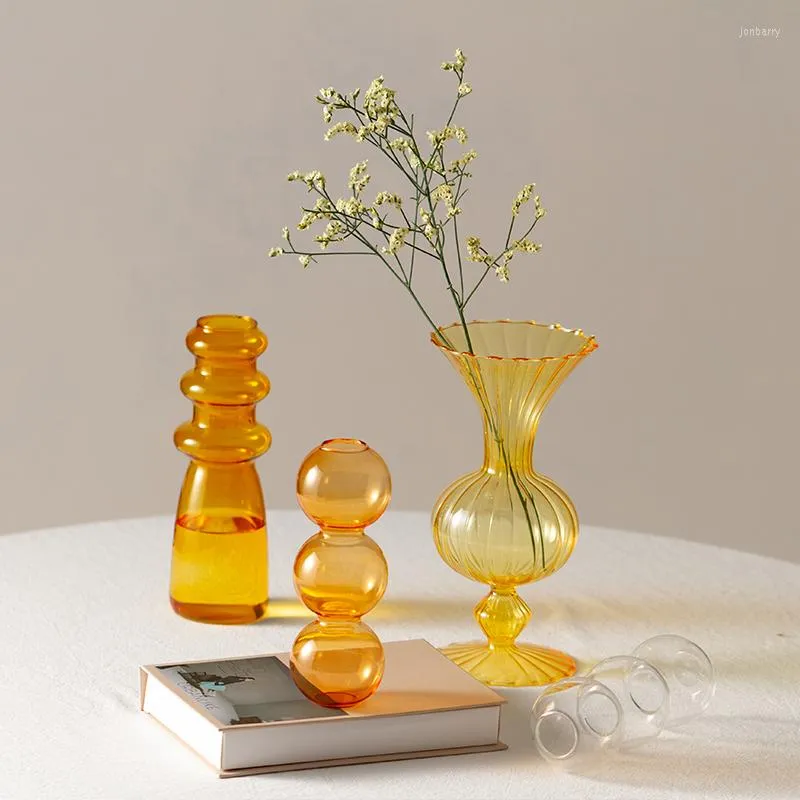 Vases Glass Candle Holder For Table Centerpiece Decorative Candlestick Modern Holders Decor Living Room