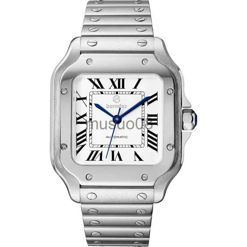 Andere horloges Business Automatic Lovers Watch roestvrij staal Gebakken blauwe horlogenaald Saffierlens diep waterdicht modecadeau montre de luxe dhgate m J230606
