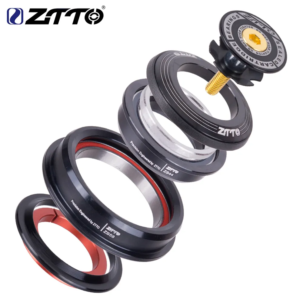 Casques de vélo ZTTO VTT Route Vélo Casque CNC 1 18 "-1 12" 1.5 Conique 28.6 Tube Droit Fourche De Vélo Roulement De Direction Interne 230606