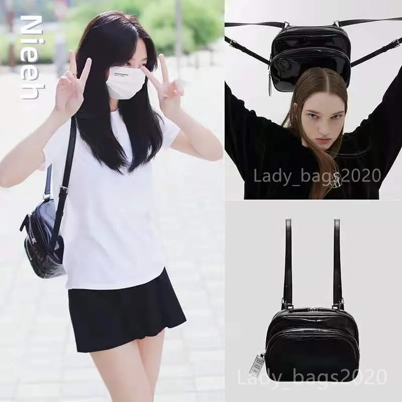 Bolso Nieeh Mochila de diseñador Mochilas de charol genuino Moda de lujo para mujer Cremallera informal Mujeres Hombro pequeño Mochila Estilo Negro Blanco Hombres