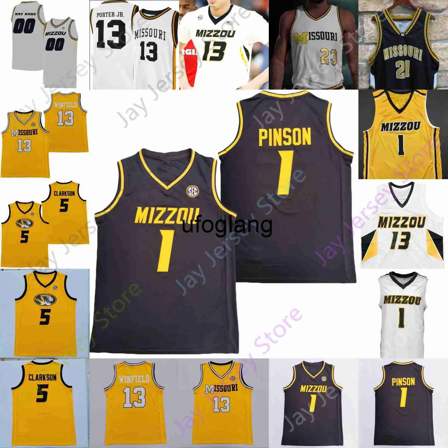 Missouri Tigers Basketball Jersey NCAA College Team Apparel