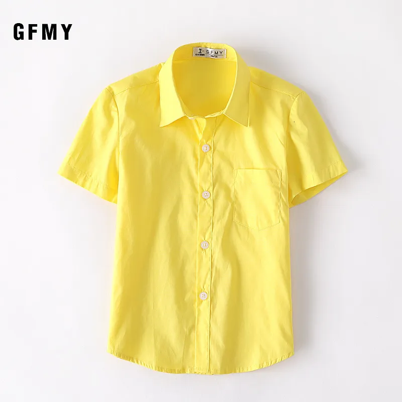 Ensembles de vêtements GFMY été vêtements pour enfants bébés garçons chemises solide à manches courtes coton enfants chemises pour garçons filles enfant casual chemise haut 230605