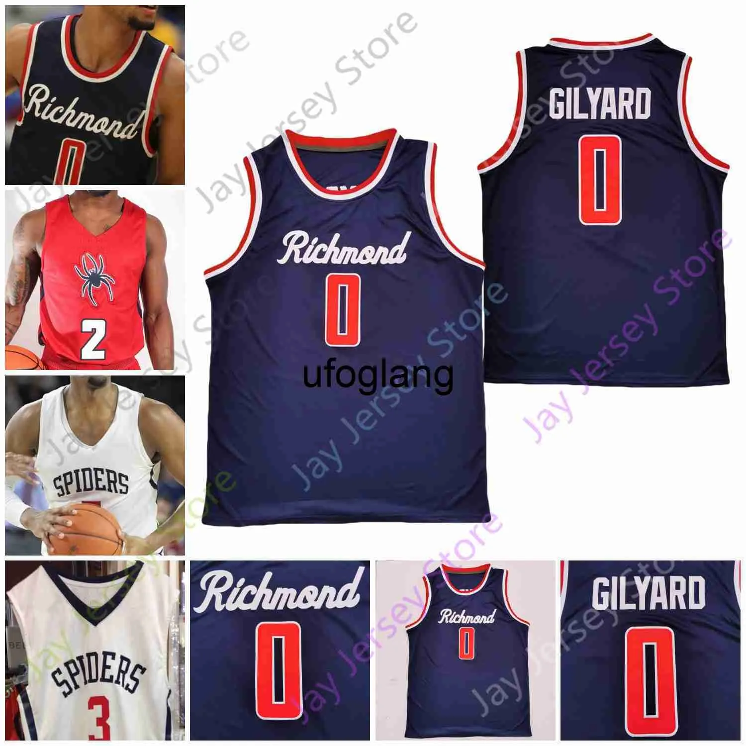 COE1 CUSTOM 2021 Richmond Spiders Basketball Jersey NCAA College Jacob Gilyard Nick Sherod Blake Francis Nathan Cayo Grant Golden Johnny Newman Connor Crabtree