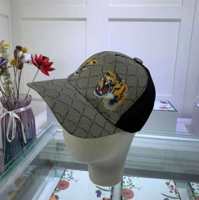 Designers Mens Baseball Caps Brand Tiger Head Hats bee snake Embroidered bone Men Women casquette Sun Hat gorras Sports mesh Cap