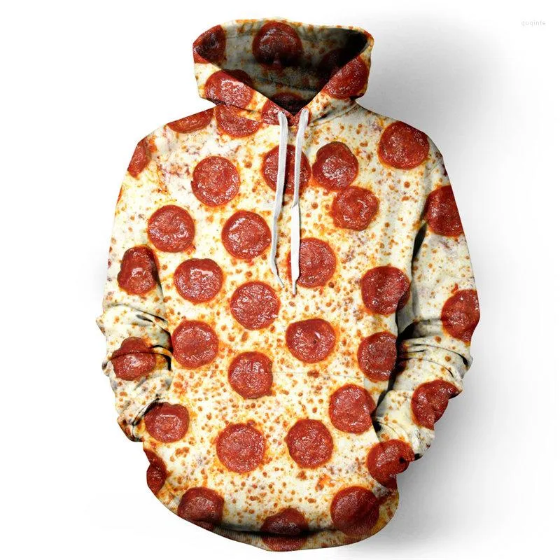 Kvinnors hoodies harajuku mode casual tröjor unisex 3d tröja ost korv pizza pullovers grafik