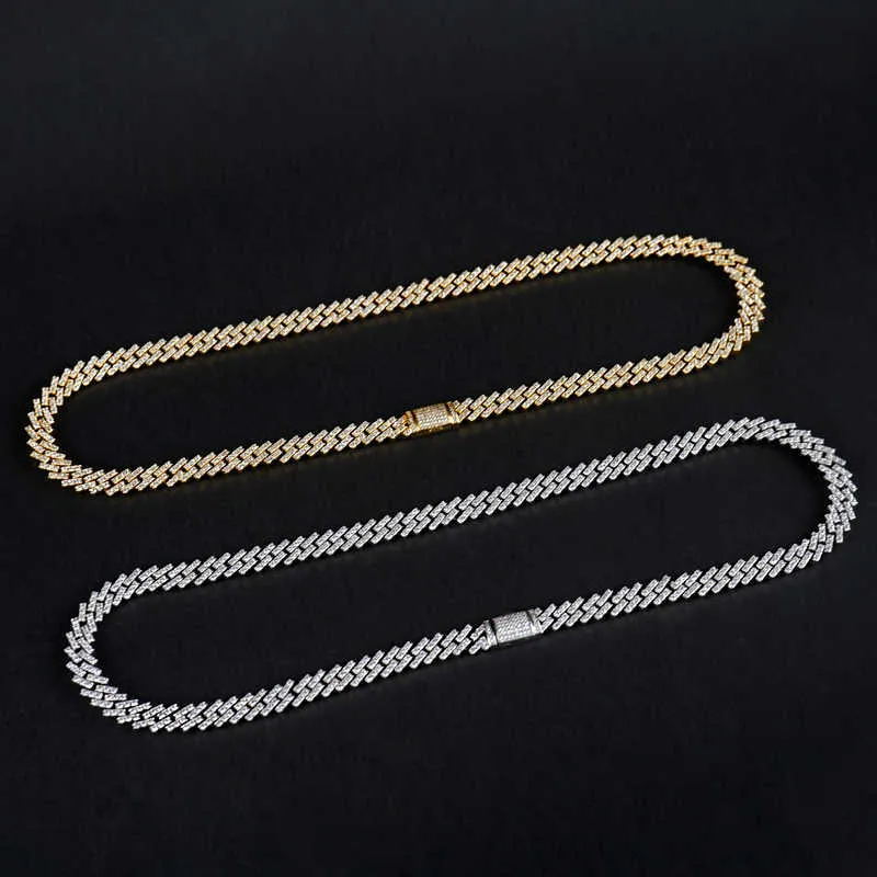 bracelet necklace mossanite 8mm Iced Out VVS Moissanite Cuban Bracelet 925 Silver Bling Diamond Cuban Link Chain Hip Hop Men Jewelry Necklace