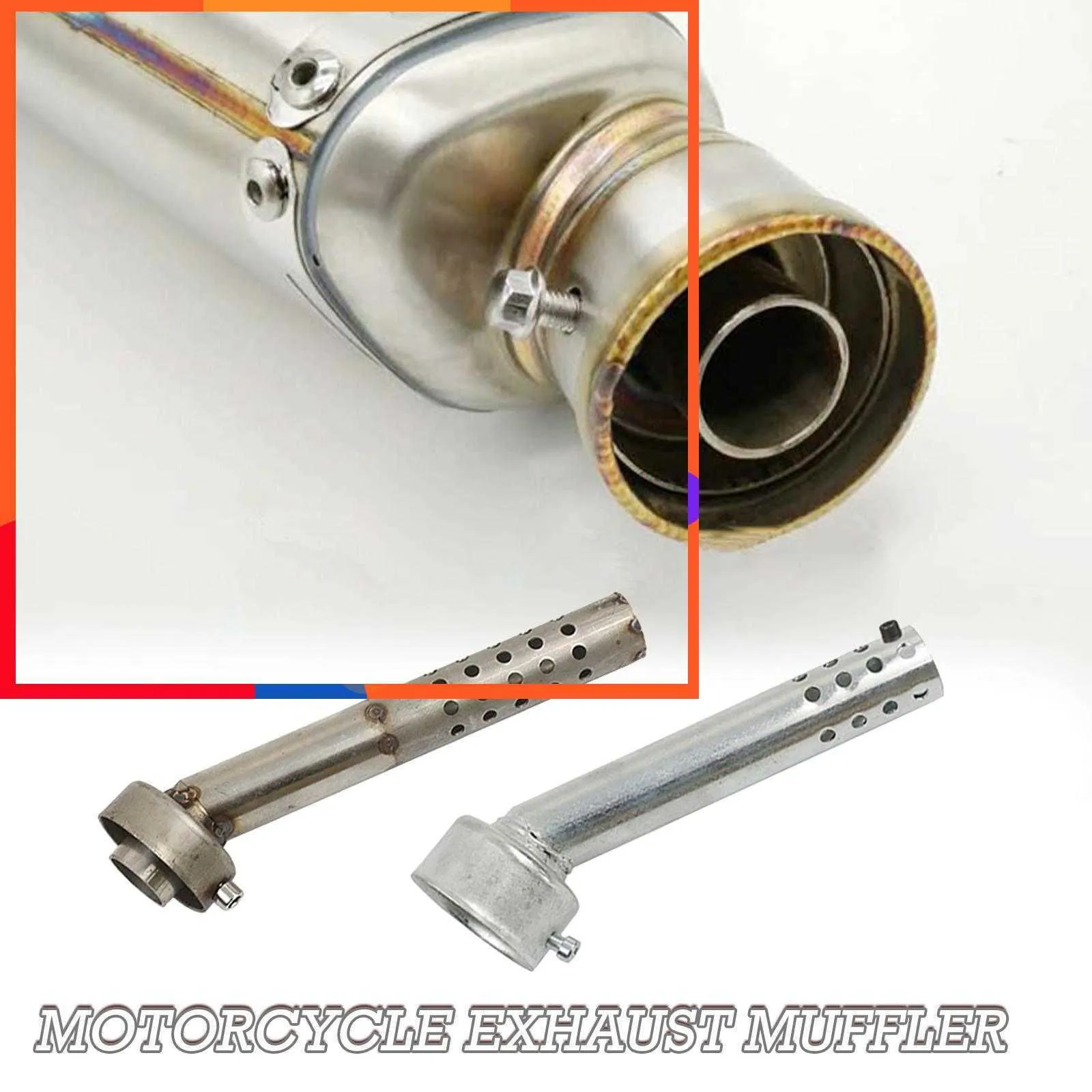 New Universal 48mm Motorcycle Exhaust Muffler Insert Baffle End DB Pressure Purpose Dual Regulator Core Pipe Killer Back Eliminator