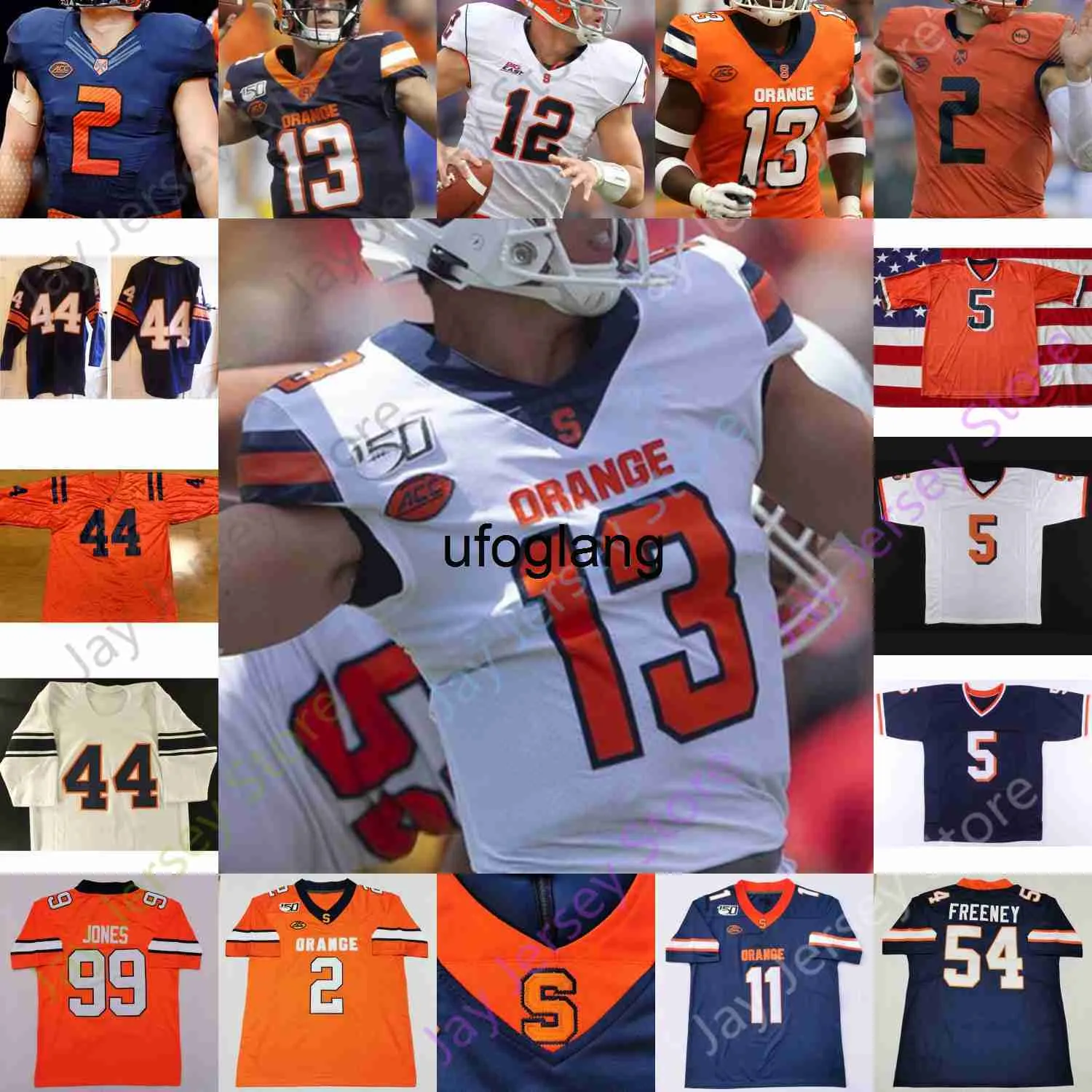 Coe1 Syracuse Orange Football Jersey NCAA College Sean Riley Lakiem Williams Eric Dungey Chandler Jones Dwight Freeney Marvin Harrison Art Monk