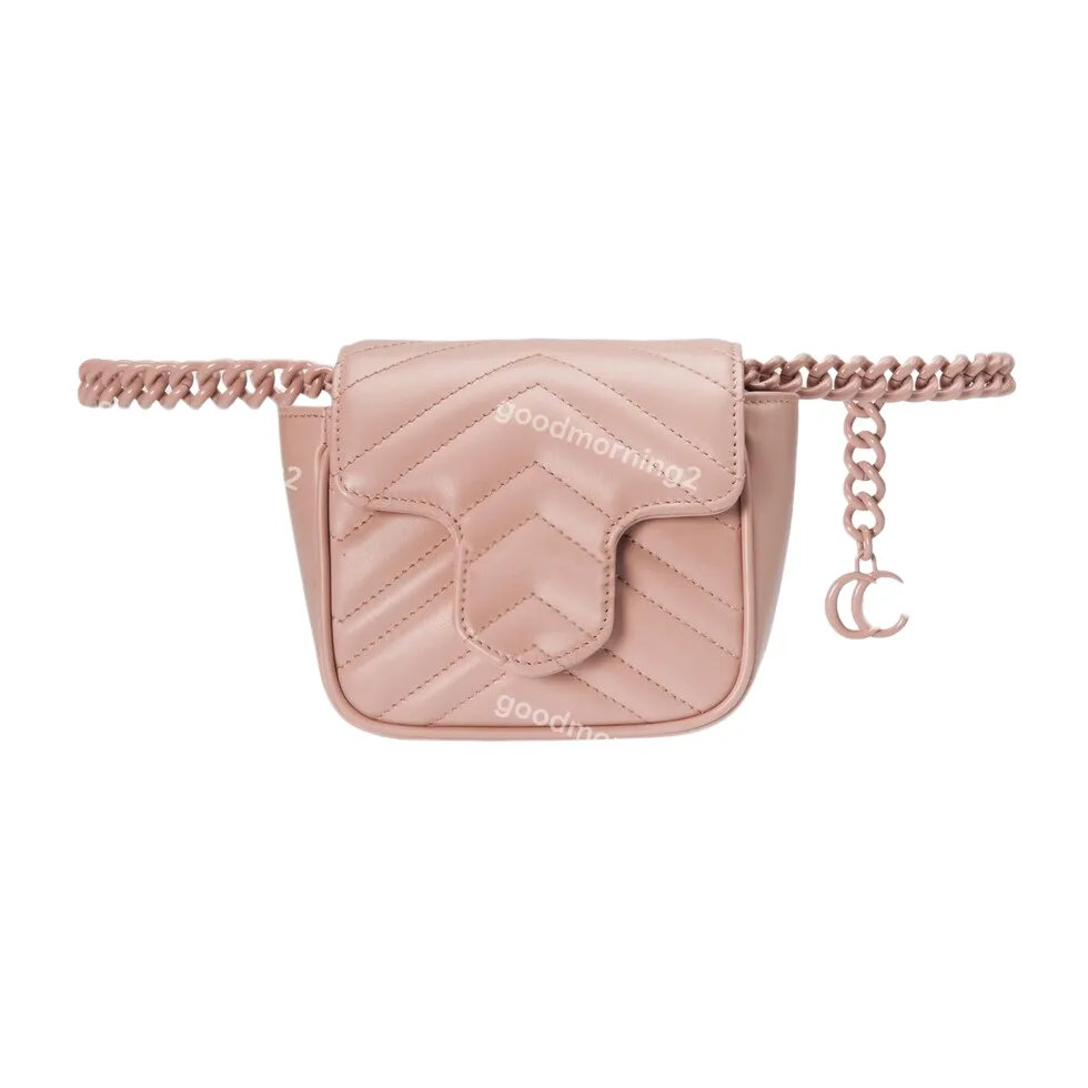 2023 Frau Marmont Gürteltaschen Designer-Taschen 18 cm oder 12 cm 2 Größen Luxus-Crossbody-Kette Tasche Rindsleder Mode Dame Geldbörse Clutch Flap Wallet