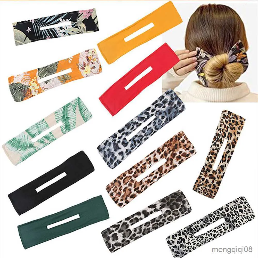 Other Style Leopard Pattern Cloth Magic Fashion Multicolor Deft Hair Bun Maker Hair Tool Accessories For Women Girls