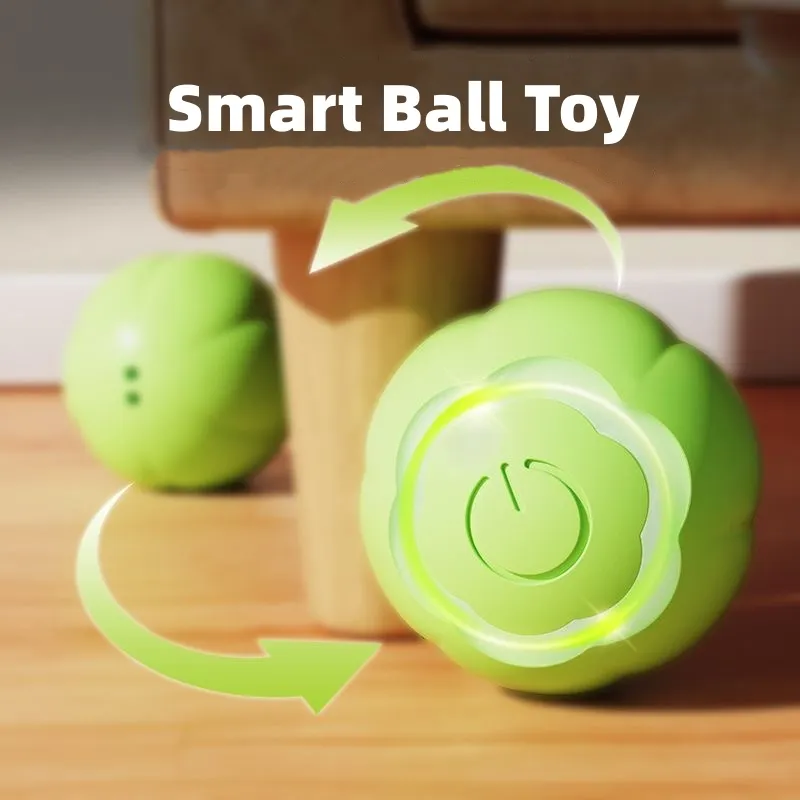 Smart Electric Cat Ball Toys Interactive Kitt Ćwiczenie Trening Pase Balls 360 ﾰ Rolling Playle do ładowania akcesoria dla zwierząt domowych