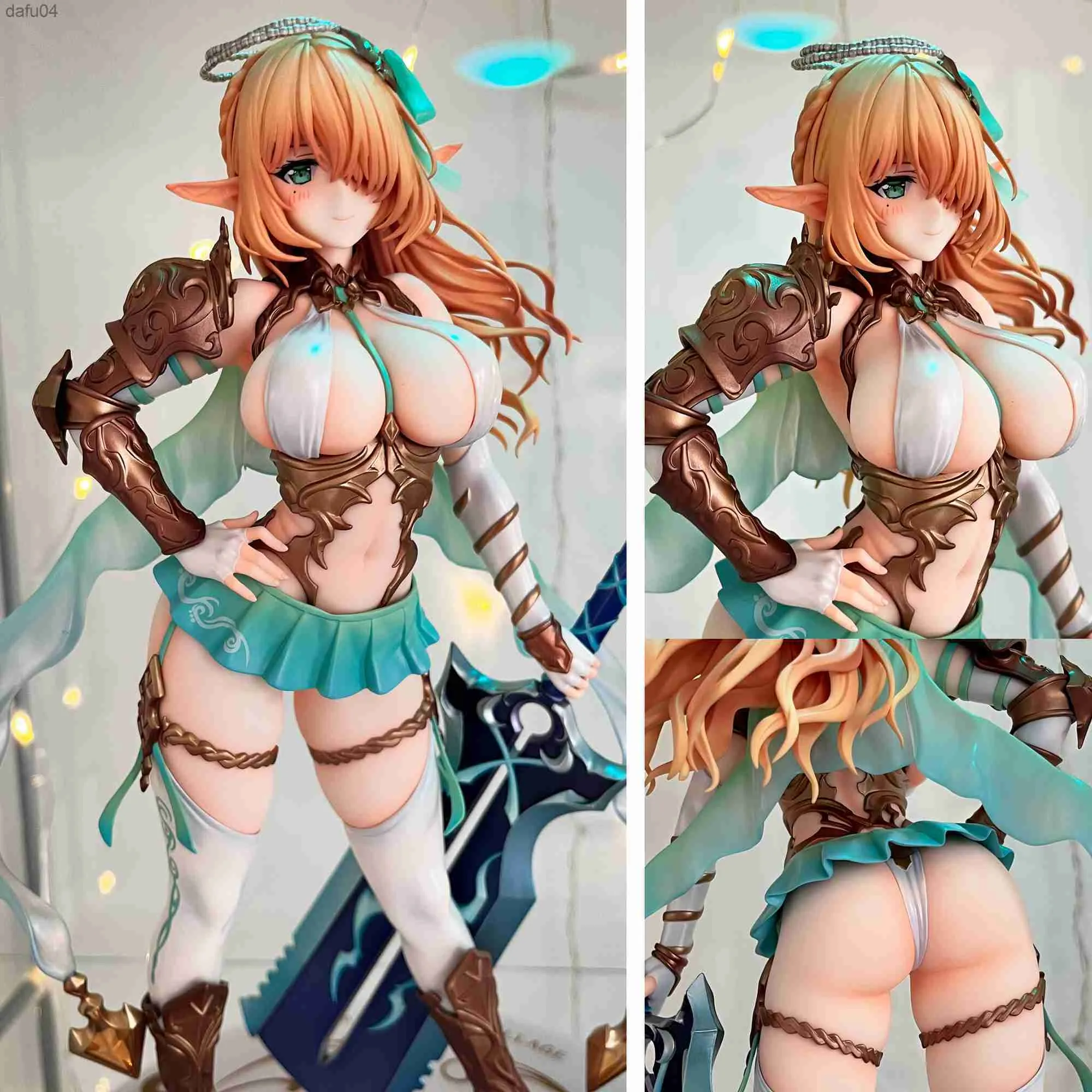 25CM Japanese Figma Vertex Elf Mura Cecile 1/6 Sexy Girl PVC Anime Action Figures Adult Hentai Collection Model Toys Doll Gifts L230522