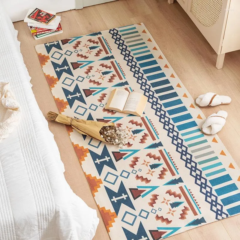 Tapis nordique Boho tapis coton lin tapis pour chambre salon tapis de sol tapis de chevet paillasson Durable grande taille