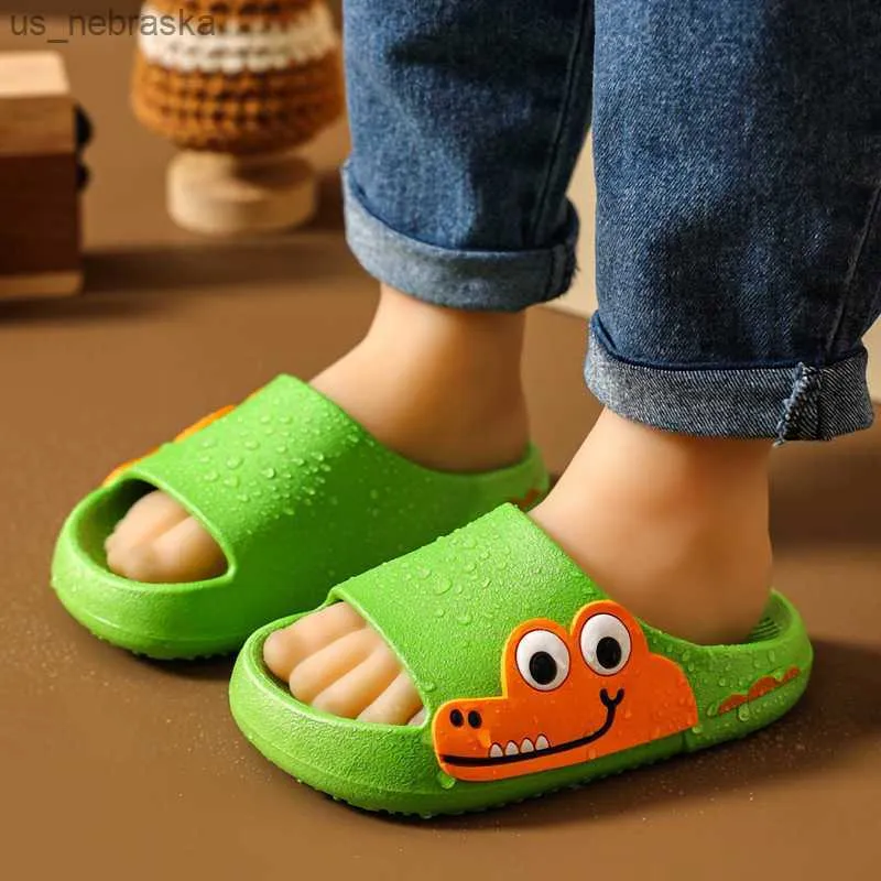 Cartoon Crocodile Children Slippers Non-slip Home Bathroom Shoes