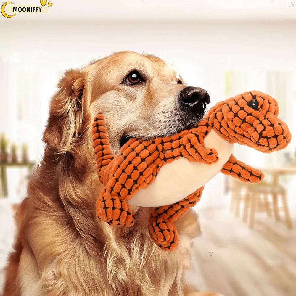 Koty i psy zwierzaka pluszowe zabawki dinozaurowe pies interaktywny pies żuć zabawki pluszowe farsz do zapasów dla psów
