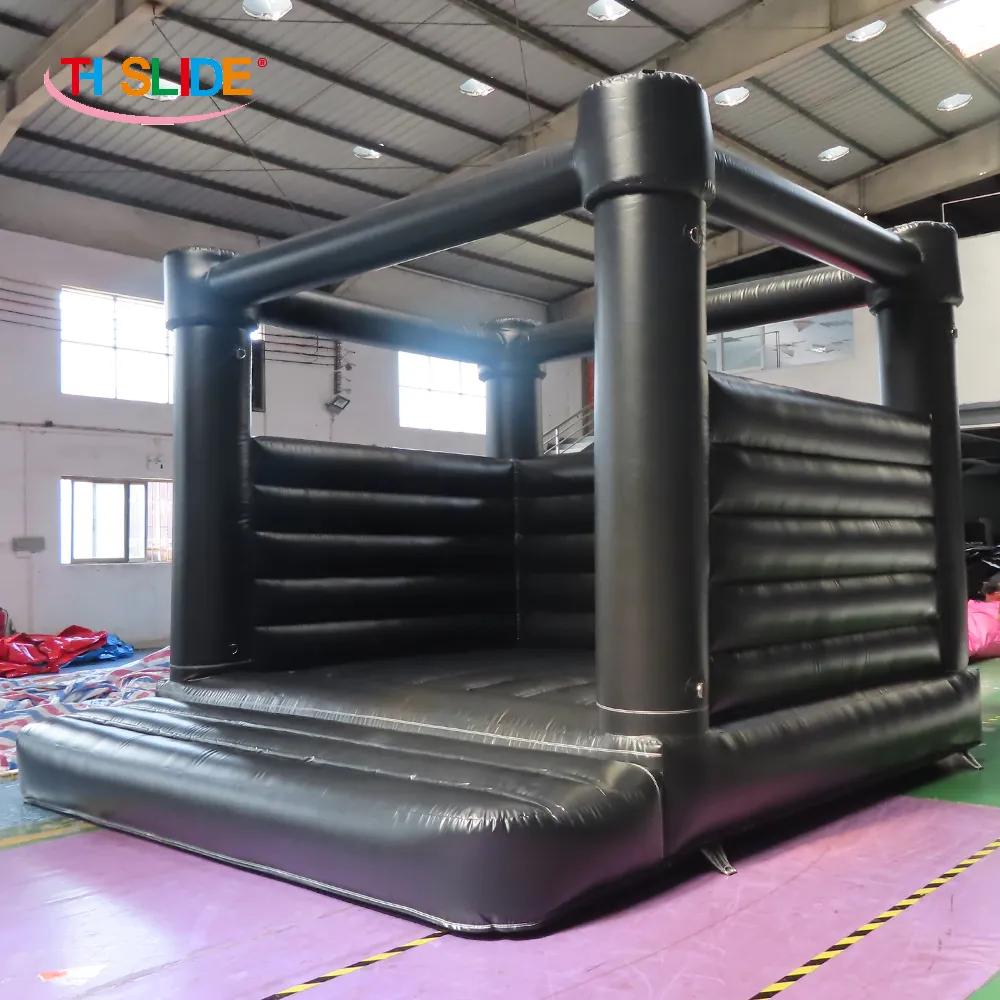 13x13ft 4x4m outdoor Inflatable Wedding Bouncer black Jumper Bouncy Castle for halloween party,Black wedding bouncy castle bounce house for party