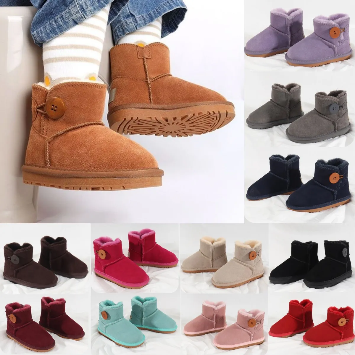 Stivaletti per bambini Australia stivaletti da neve invernali scarpe per bambini designer per bambini scarpe da ginnastica per bambini scarpe da ginnastica per ragazzi ragazze scarpe da ginnastica per bambini stivali da esterno