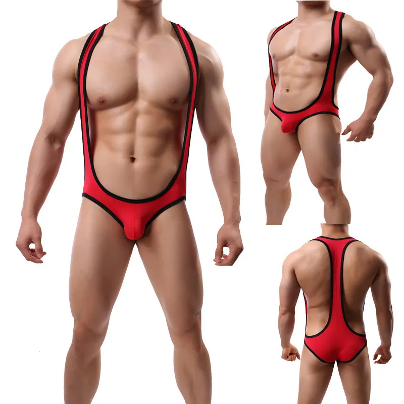 Men's Body Shapers Men's Shapewear Bodysuit Ice Silk Underwear Briefs Men's Topless Bodysuit Fashion Male body Slimming Sexy Bodysuit 230606